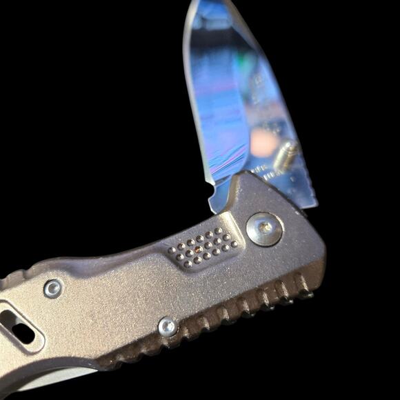 Moore Maker Matador Texas Folding Knife Steel Handle Tactical 3.5in